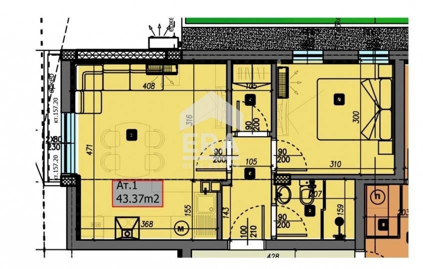 Bilocale Varna (zona Виница) - planimetria 1