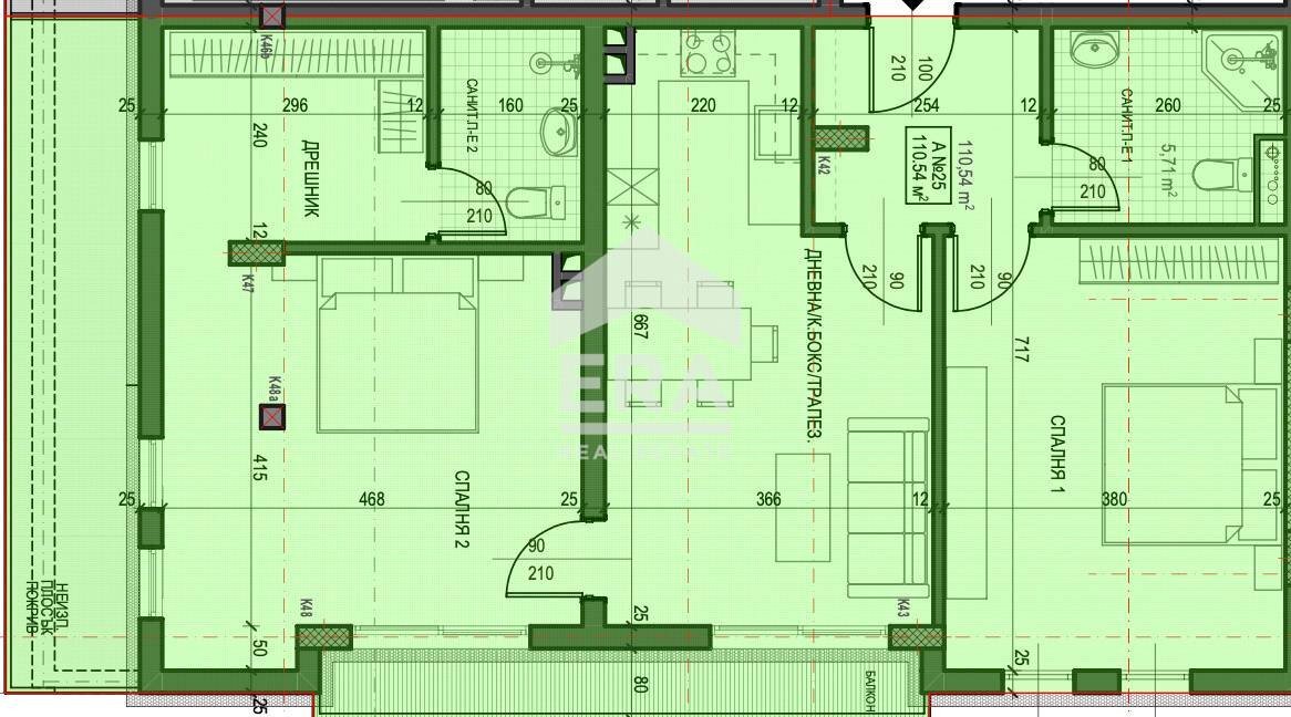 Three-room apartment Ruse (neighborhood Център) - photo 1