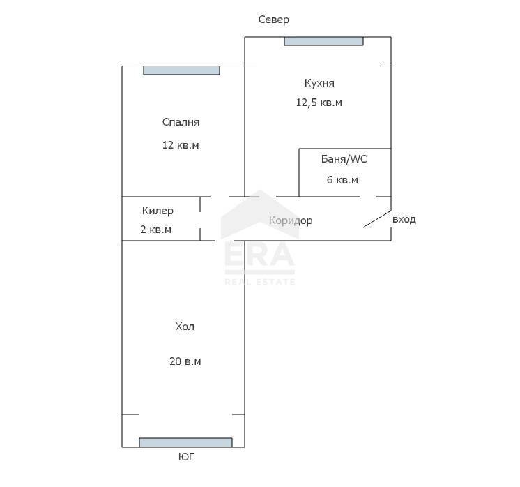 Two-room apartment Varna (neighborhood Трошево) - floor plans 1
