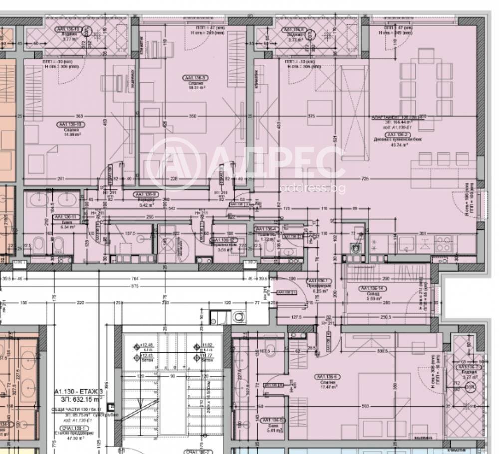 Four-room apartment Sofia - floor plans 1