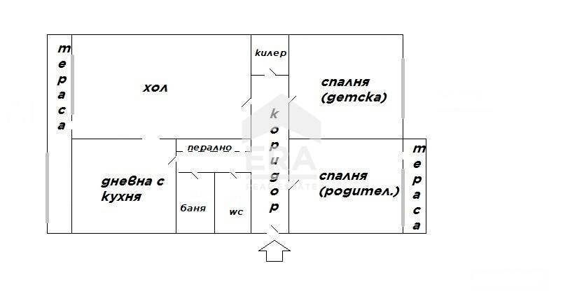 Quadrilocale Varna (zona Младост 1) - planimetria 1