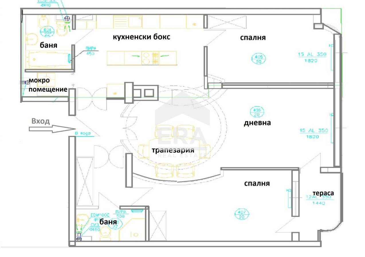 Appartamento Sofia (zona Банишора) - planimetria 1