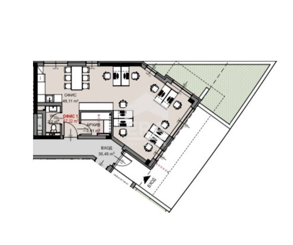 Office Sofia (neighborhood Витоша) - floor plans 1