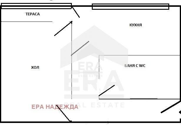 Monolocale Sofia (zona Люлин 7) - planimetria 1