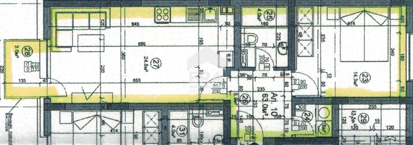 Two-room apartment Sofia (neighborhood Красно село) - floor plans 1