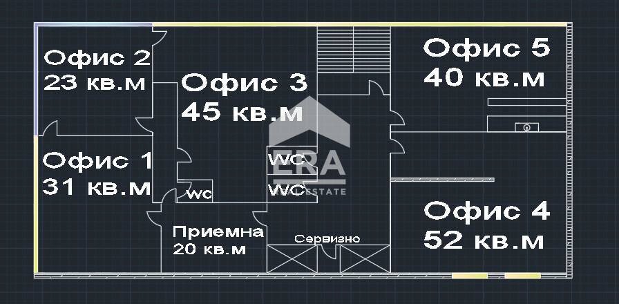 Office Sofia (neighborhood Хиподрума) - floor plans 1