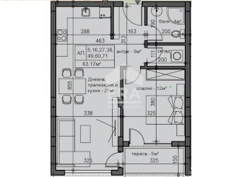 Two-room apartment Sofia (neighborhood Люлин 9) - photo 1
