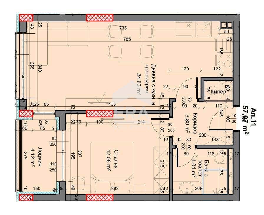 Bilocale Varna (zona Възраждане 3) - planimetria 1