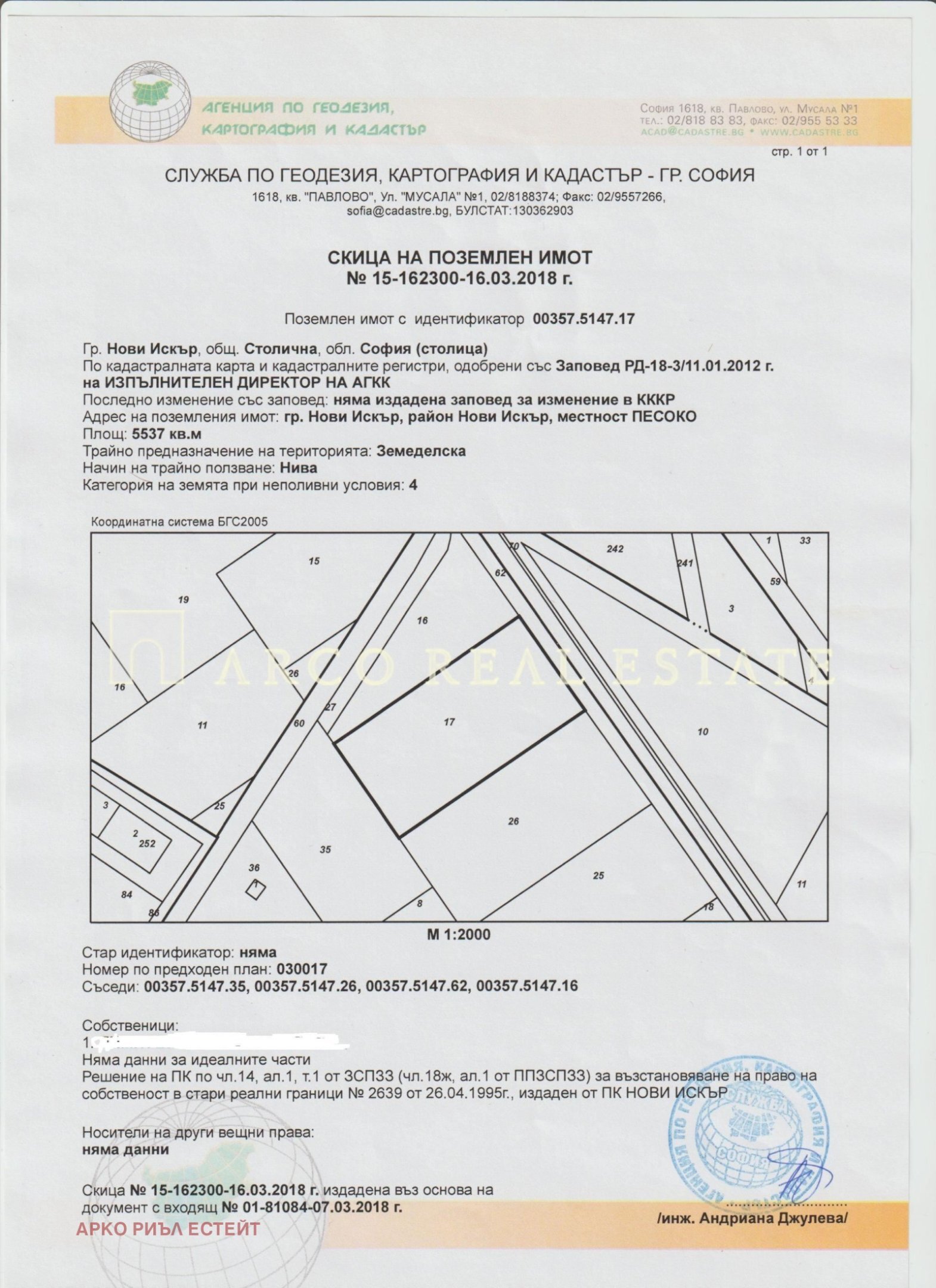 Земя за строеж София (квартал гр. Нови Искър) - фото 1