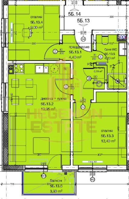 Three-room apartment Varna (neighborhood Кайсиева градина) - photo 1