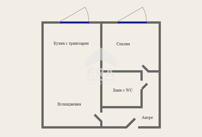 Two-room apartment Sofia (neighborhood Слатина) - floor plans 1